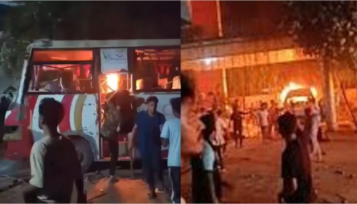 সাভারে ড্যাফোডিল ও সিটি ইউনিভার্সিটির শিক্ষার্থীদের সংঘর্ষে আহত দুই শতাধিক সাভারে ড্যাফোডিল ও সিটি ইউনিভার্সিটির শিক্ষার্থীদের সংঘর্ষে আহত দুই শতাধিক