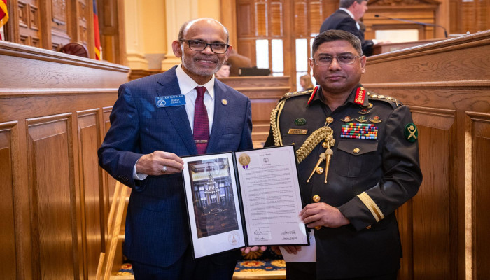 জেনারেল ওয়াকার-উজ-জামানকে জর্জিয়া অঙ্গরাজ্যের বিশেষ সম্মাননা প্রদান